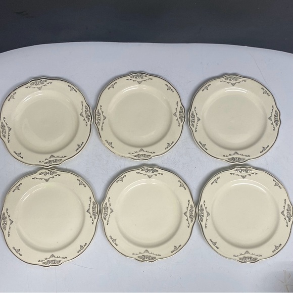 Homer Laughlin Silver Virginia Rose Patrician Bread and Butter Plates Set of Six - Picture 10 of 16